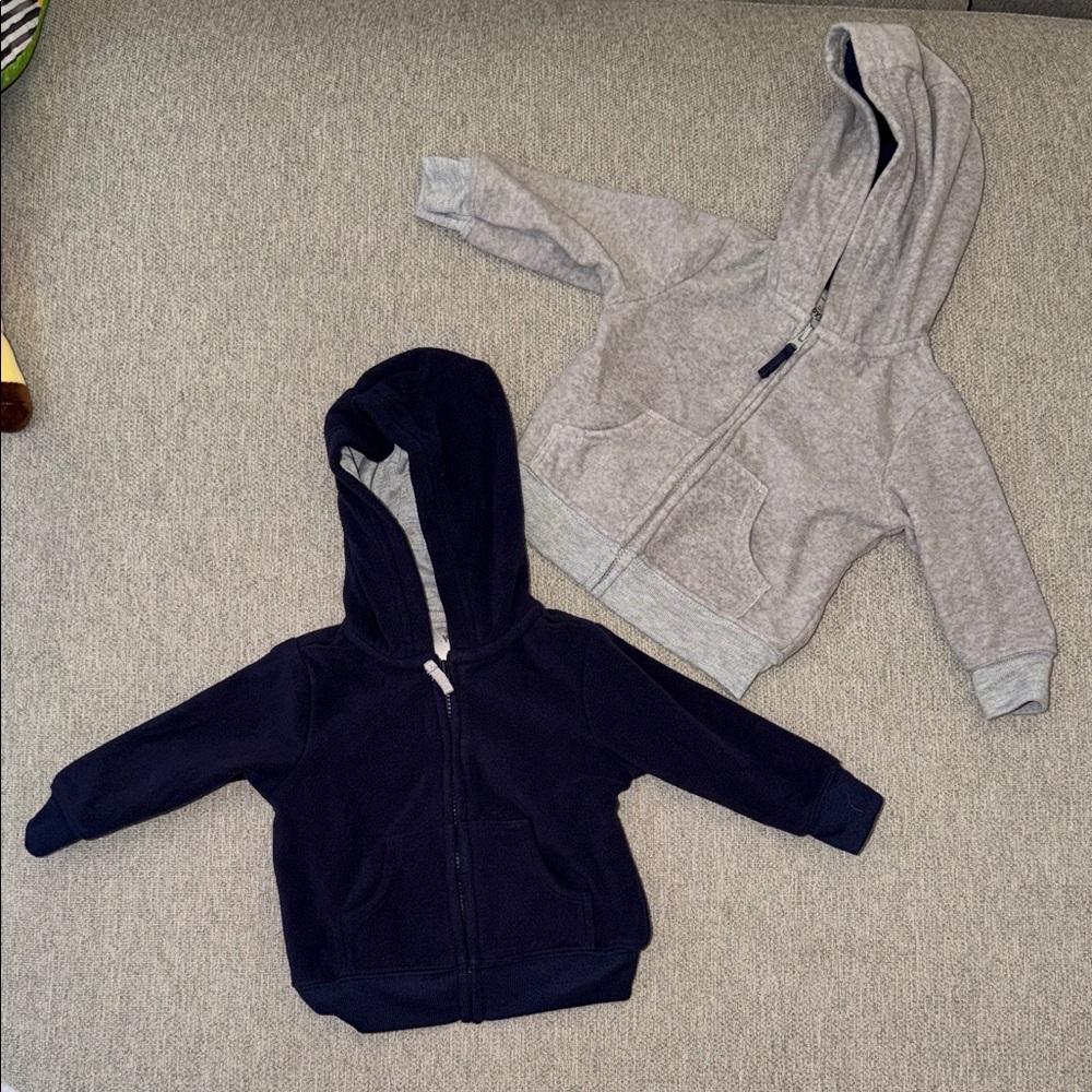 Carter's Navy and Gray Zip-Up Hoodies Set